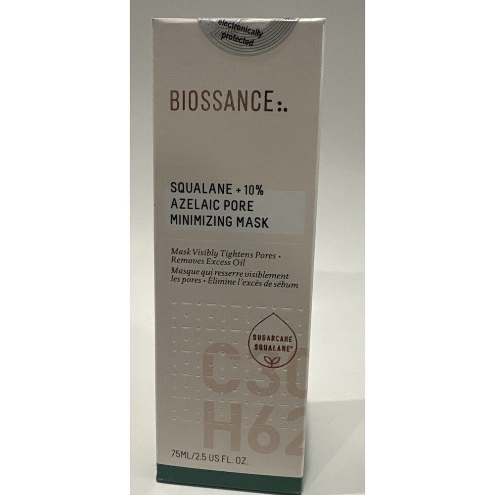 Biossance Squalane + 10% Azelaic Pore Minimizing Mask 75 ML 2.5 fl oz New
